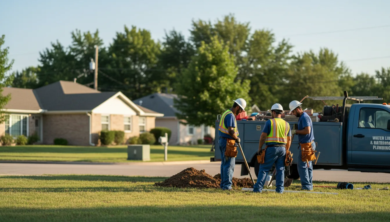 Residential water line and bathroom plumbing service in Drexel Hill, PA